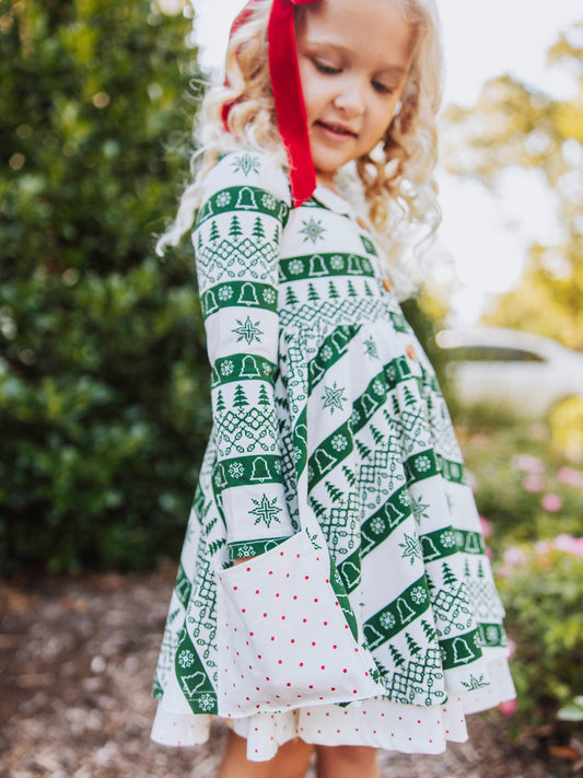 Prim Dress - Snowflakes and Trees
