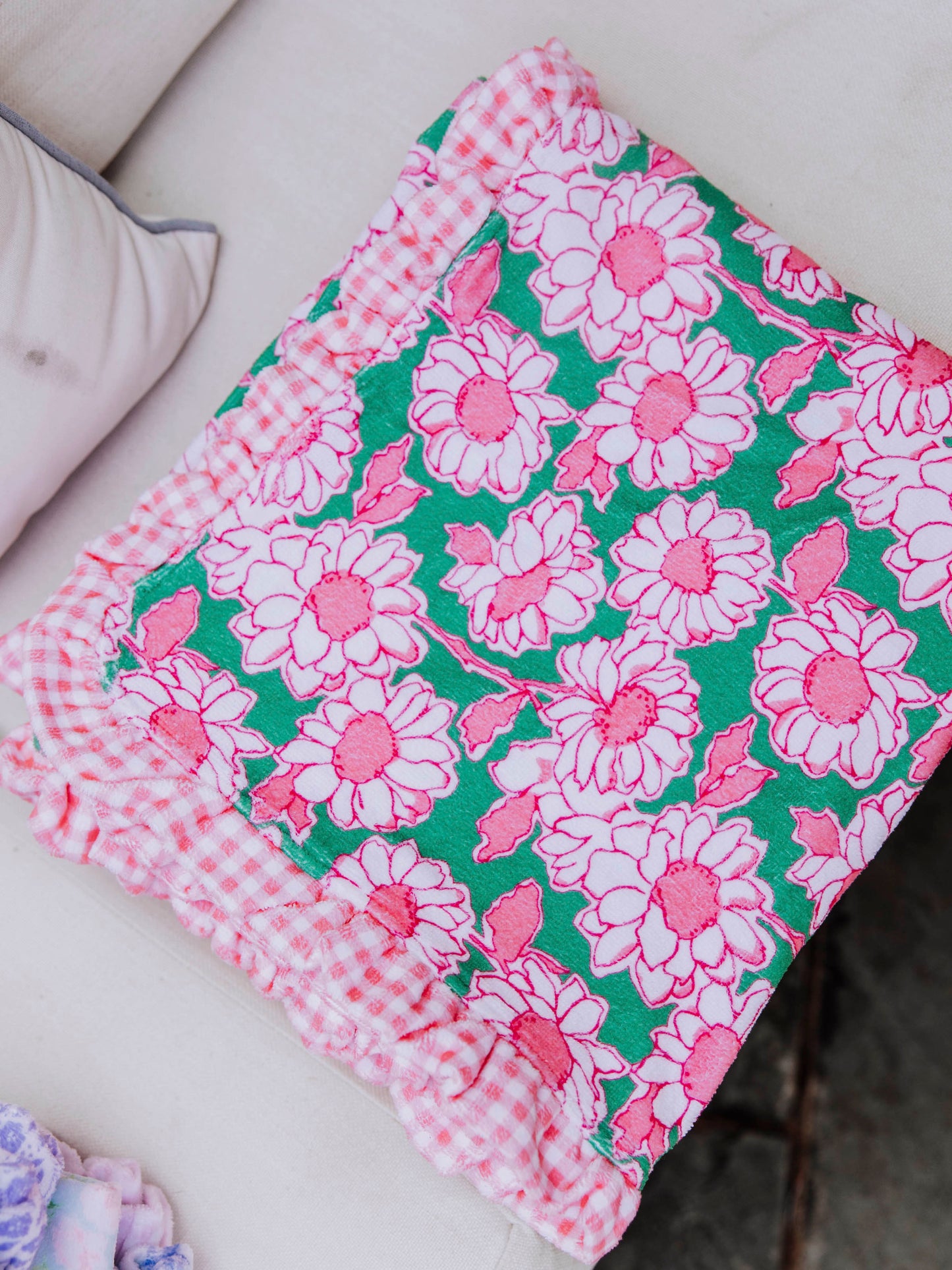 Ruffled Towel - Floral Summer