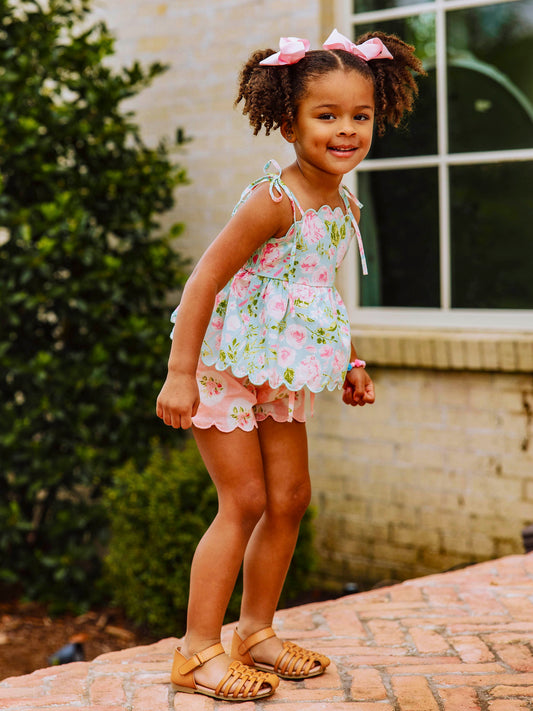 Scalloped Peplum Set - Breezy