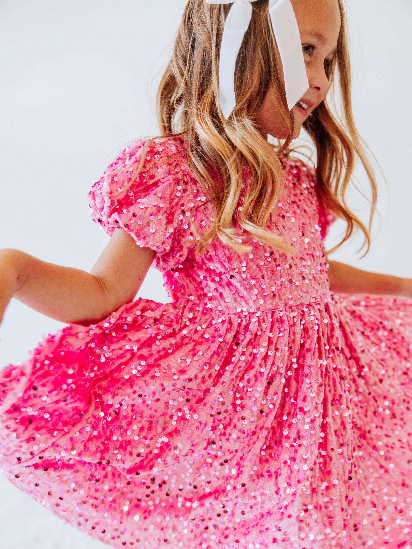 Sequin Dress - Hot Pink