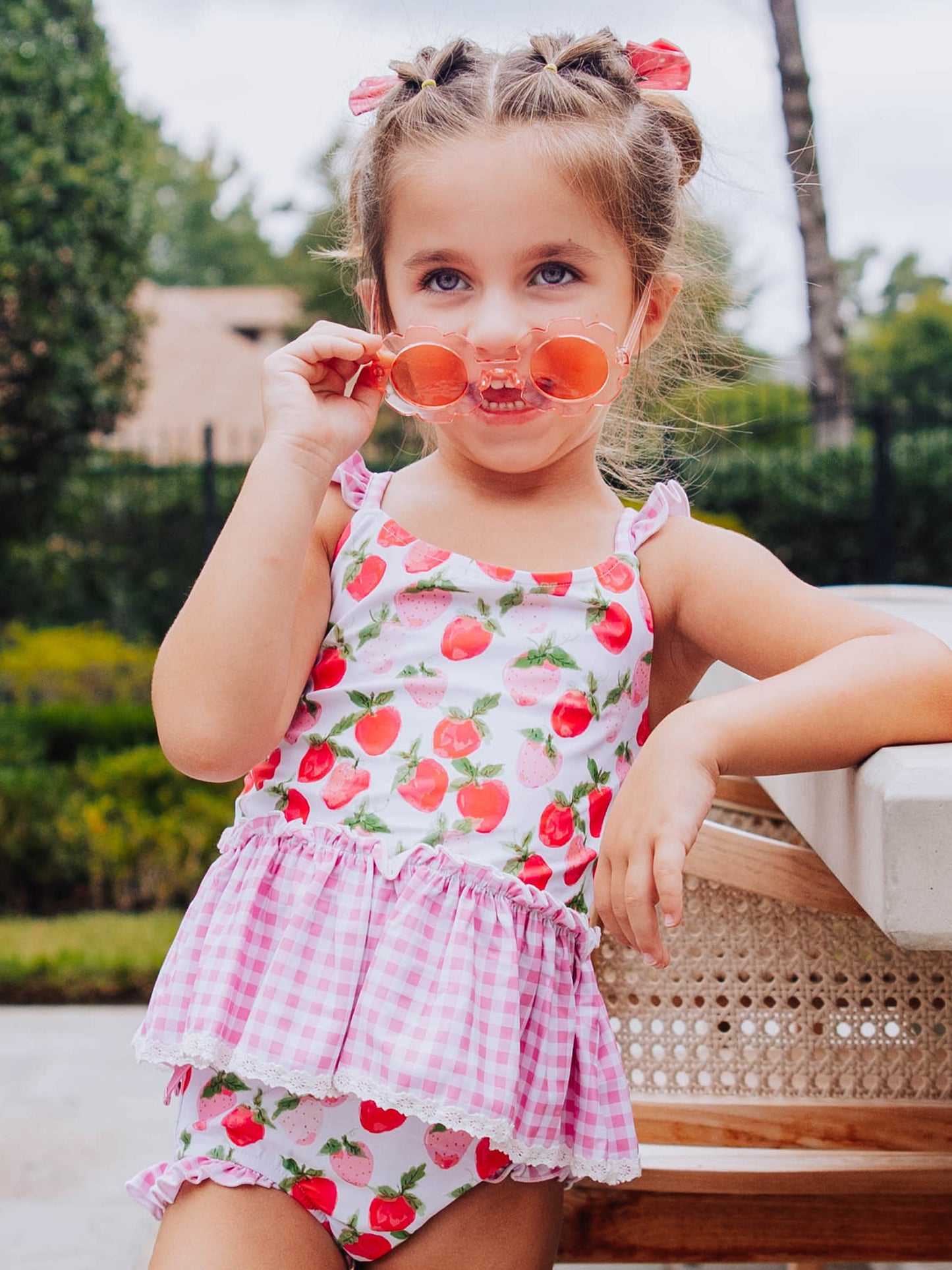 Maddi Tankini - Watercolor Strawberries