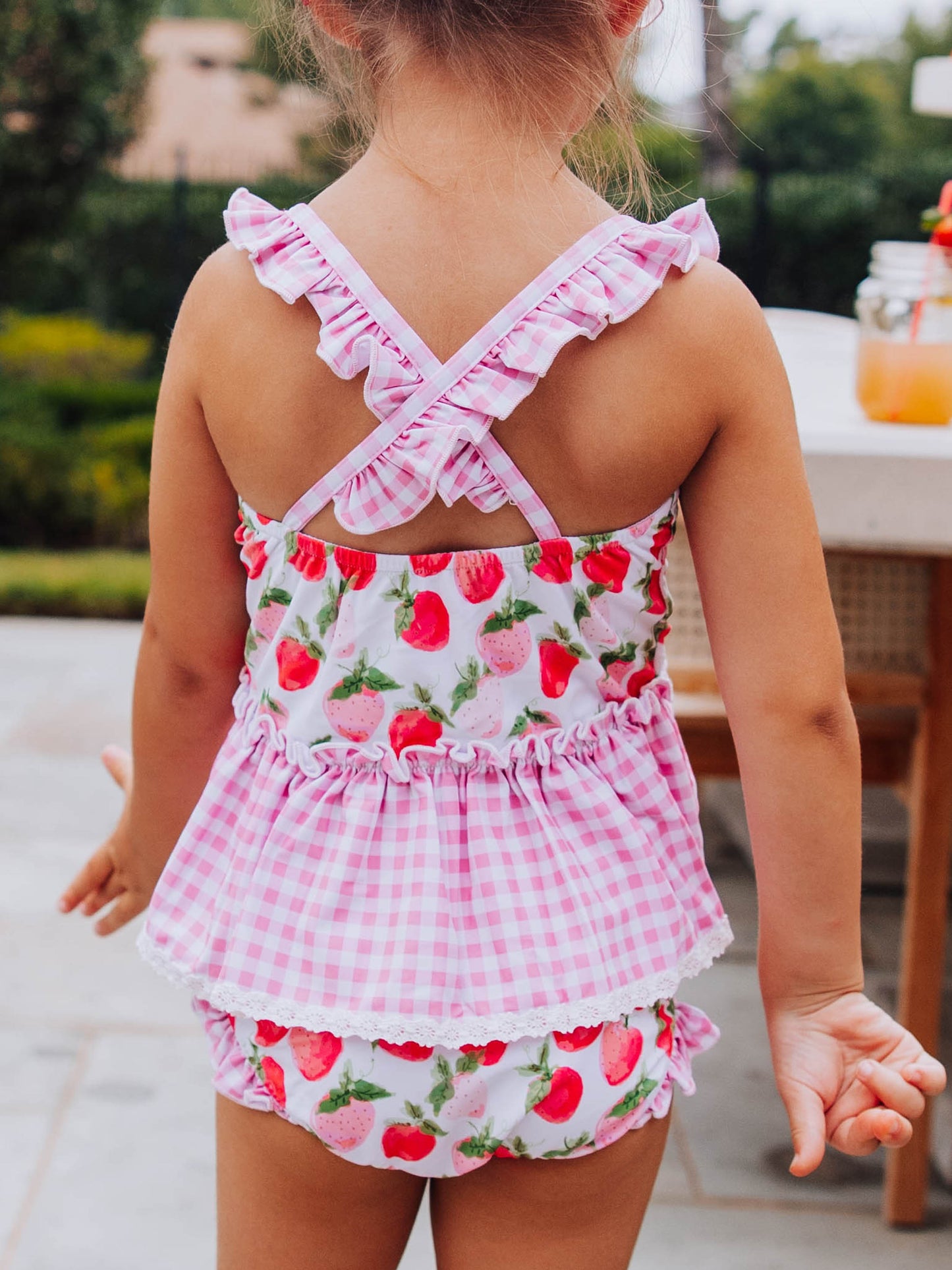 Maddi Tankini - Watercolor Strawberries