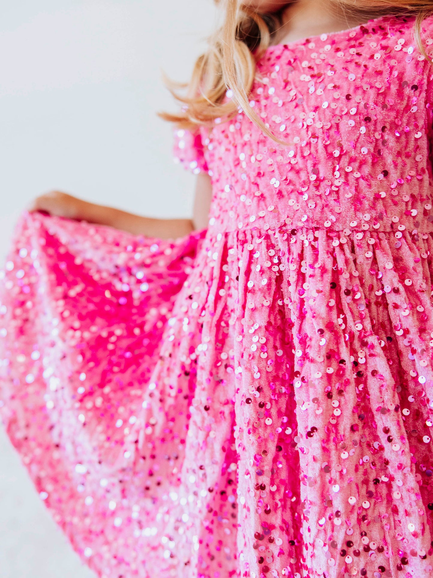Sequin Dress - Hot Pink