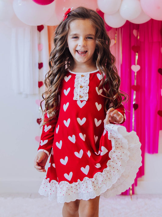 Everyday Play Dress - Heartbreaker in Red