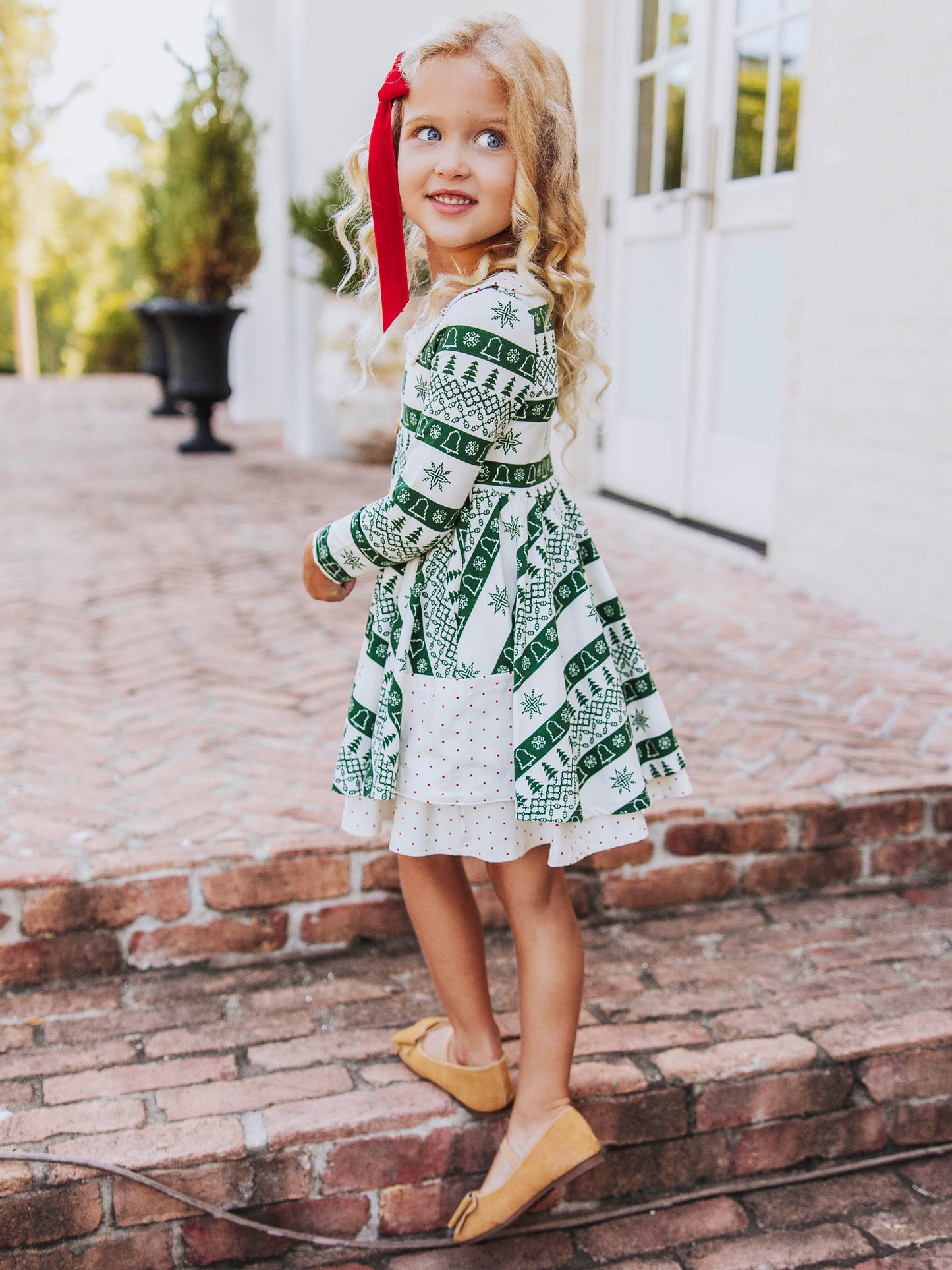 Prim Dress - Snowflakes and Trees