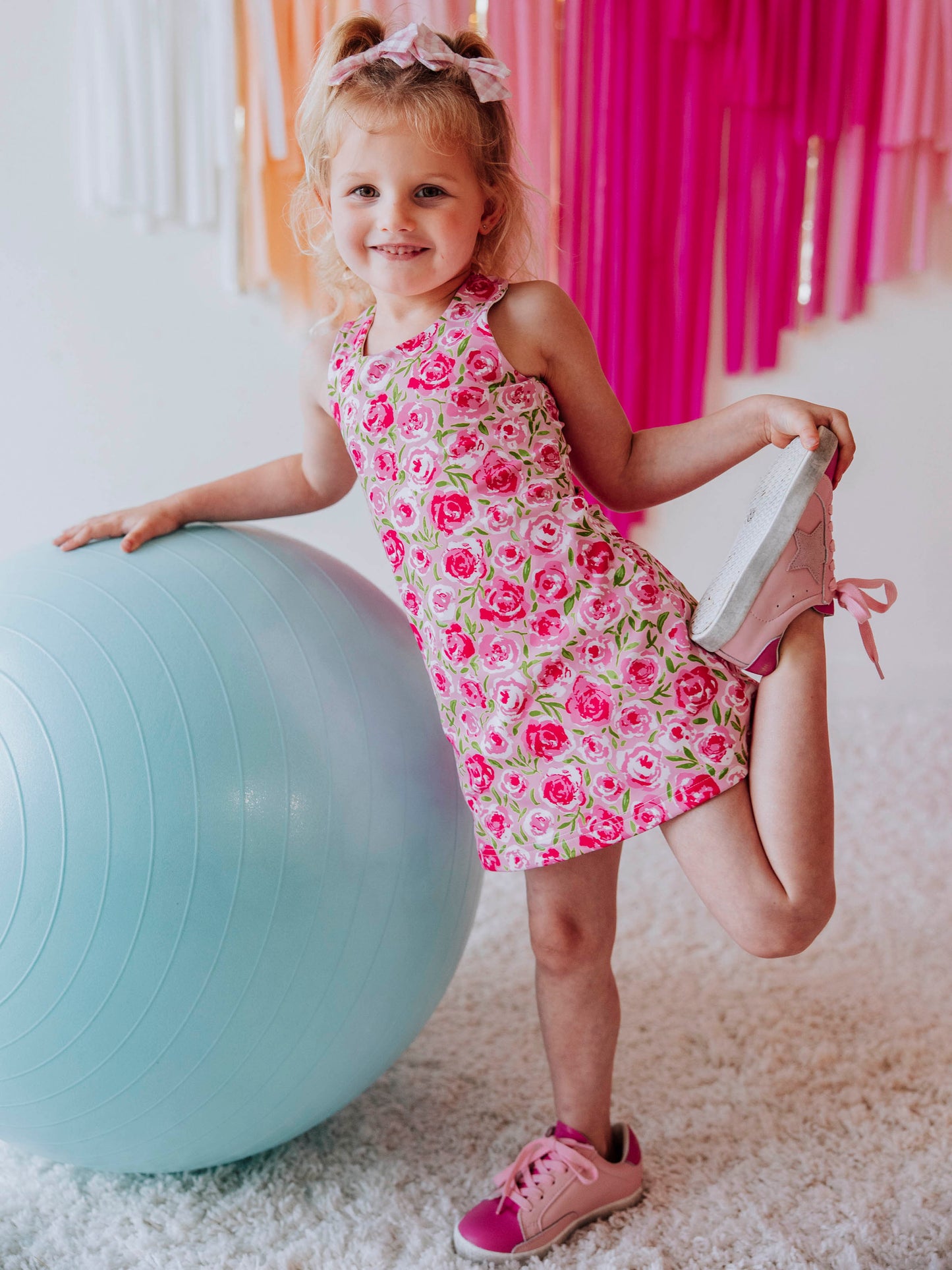 Racerback Tank Dress - Covered in Roses