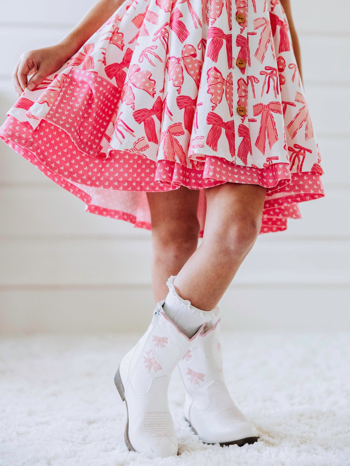 Cowgirl Boots - Pink Bows