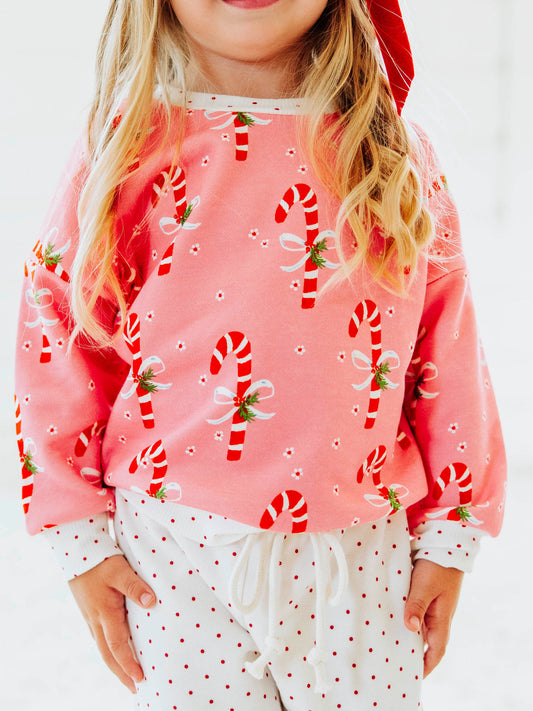 Sweatshirt Set - Candy Cane Bubblegum