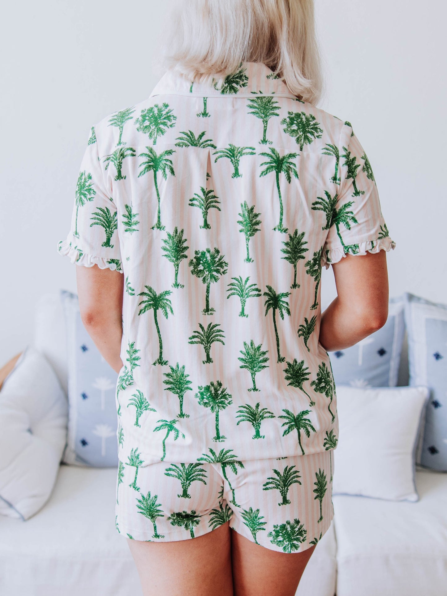 Women's Cozy Set - Palm Tree Stripes