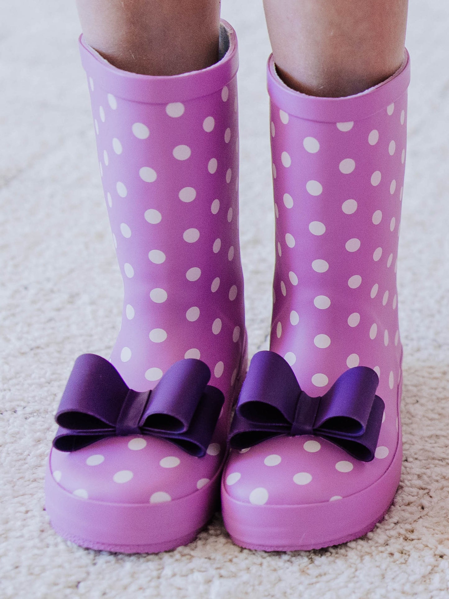 Cheery Rain Boots - Fuchsia Dotty