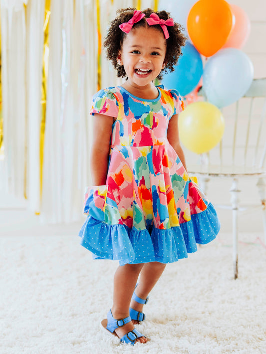 Flair Dress - Rainbow Splash
