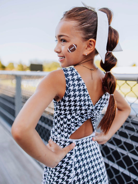 Tennis Dress - Black Houndstooth