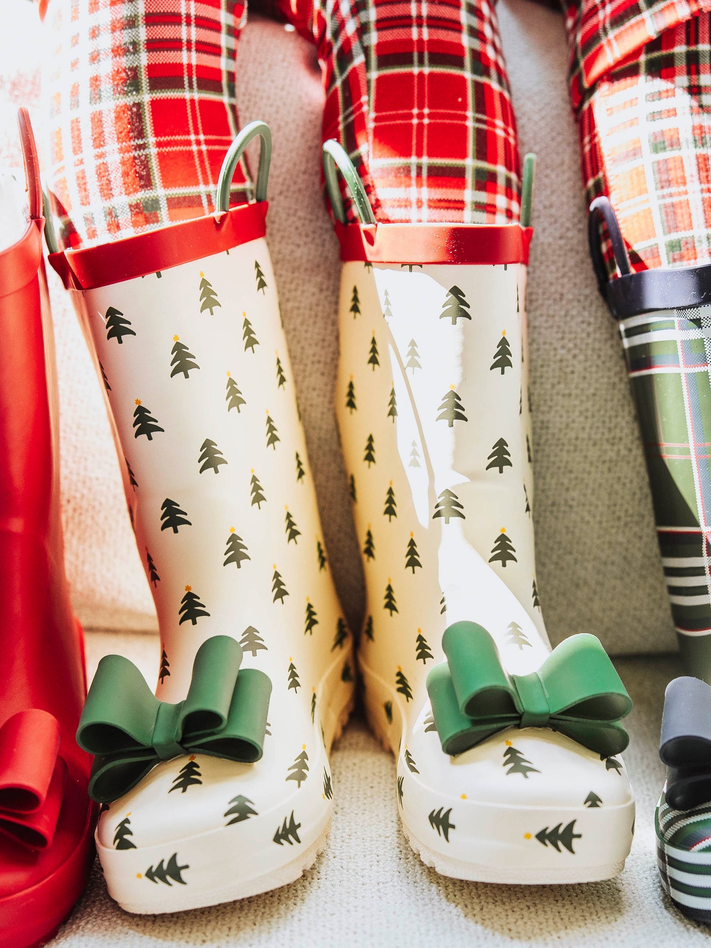 Cheery Rain Boots - Fir Trees