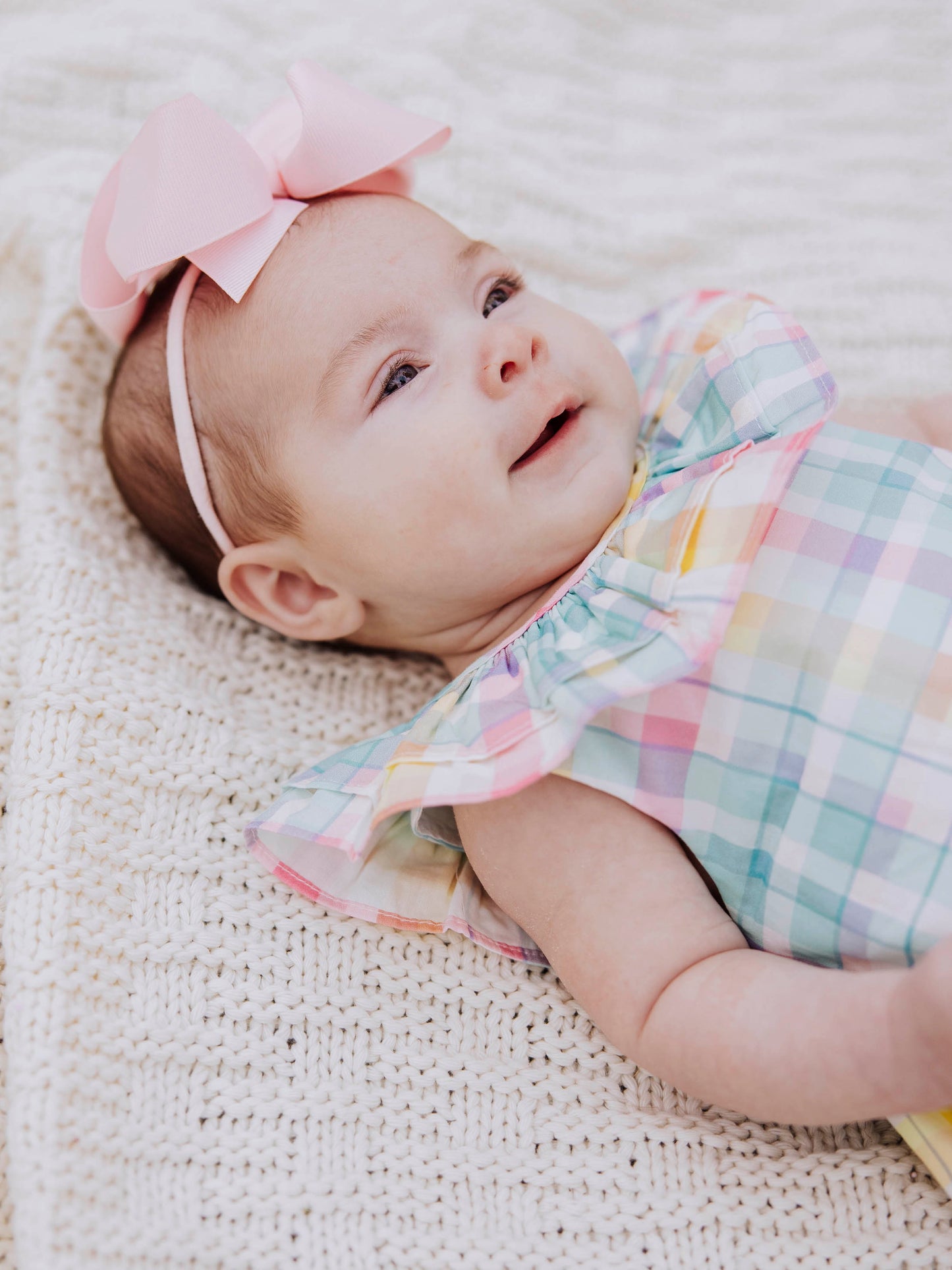 Flutter Bow Bubble - Sunny Day Plaid