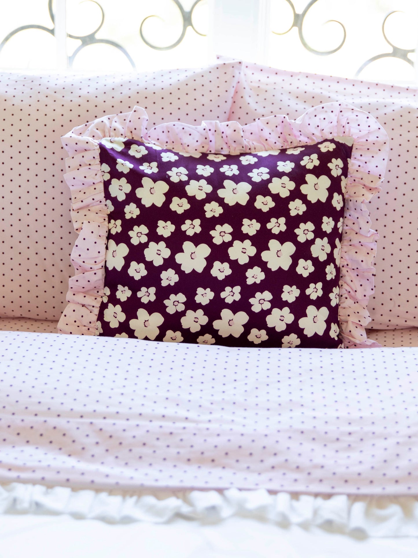16 x 16 Pillow Cover - Sugar Plum Floral