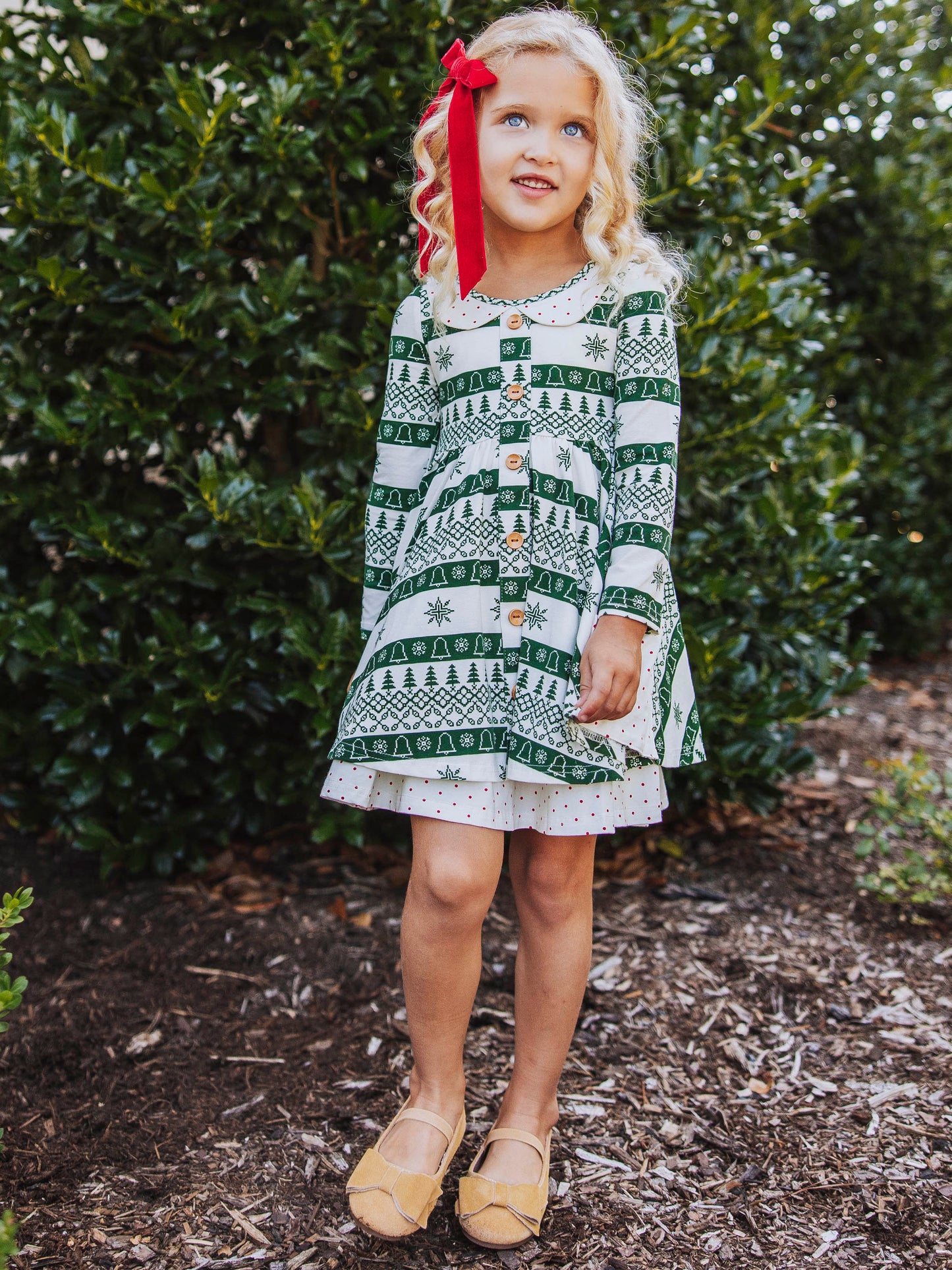 Prim Dress - Snowflakes and Trees