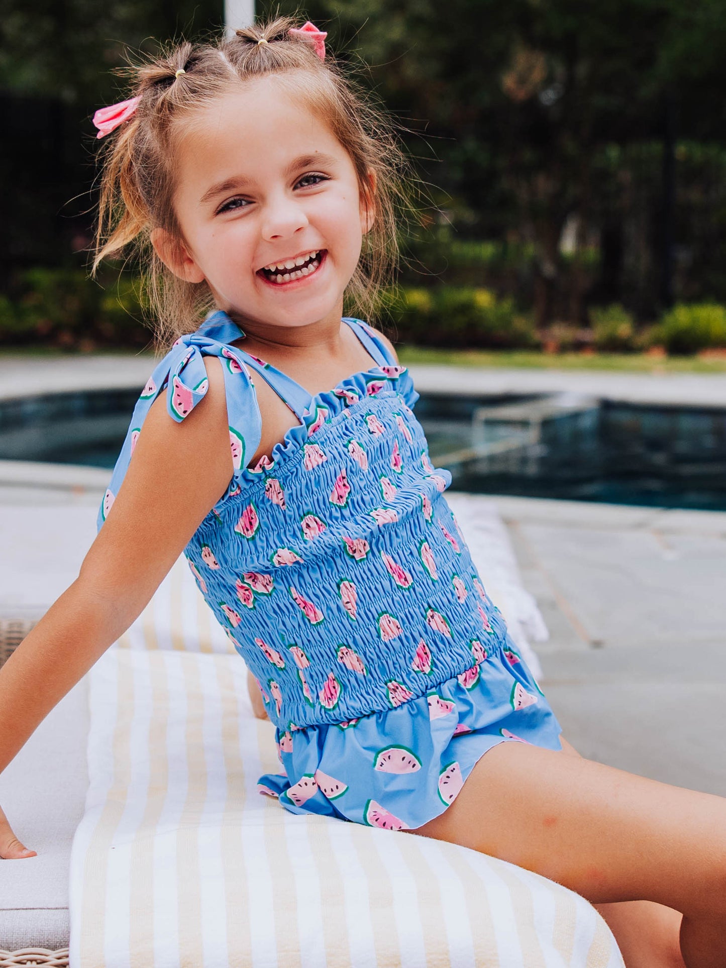 Smocked One Piece - Sweet Watermelon