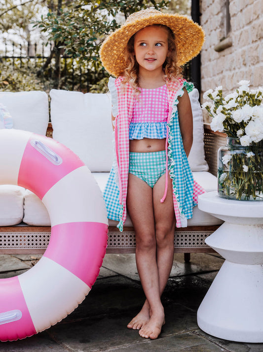 Terry Cover Up - Spring Gingham Mix