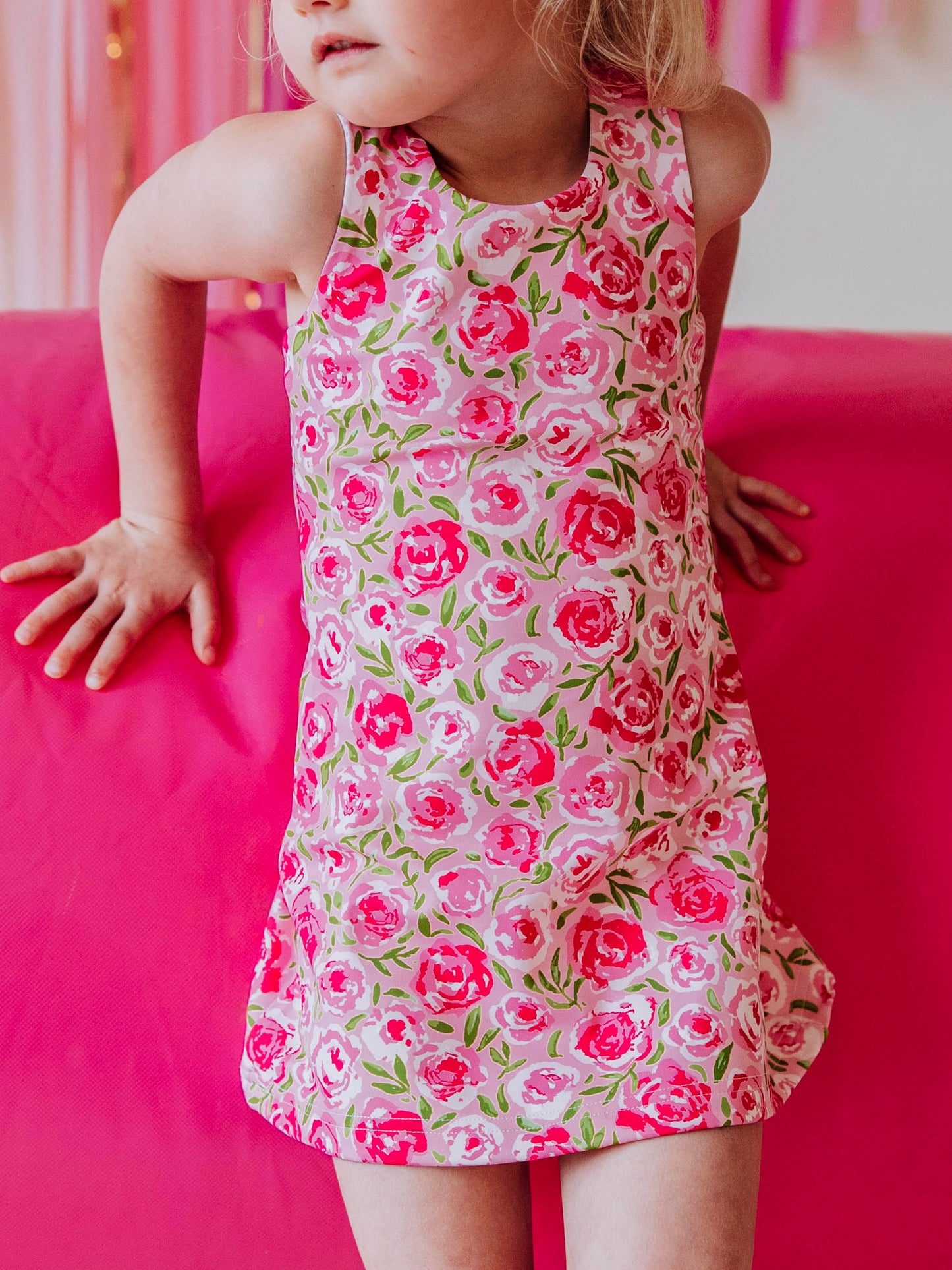 Racerback Tank Dress - Covered in Roses