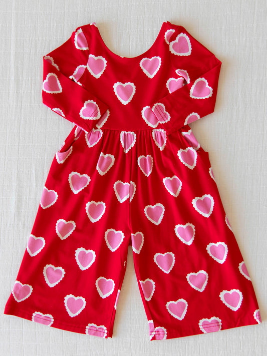 Leggy Romper - Lovely Hearts