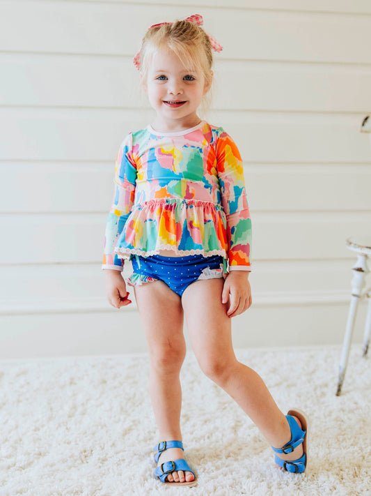 Micah Rash Guard - Rainbow Splash