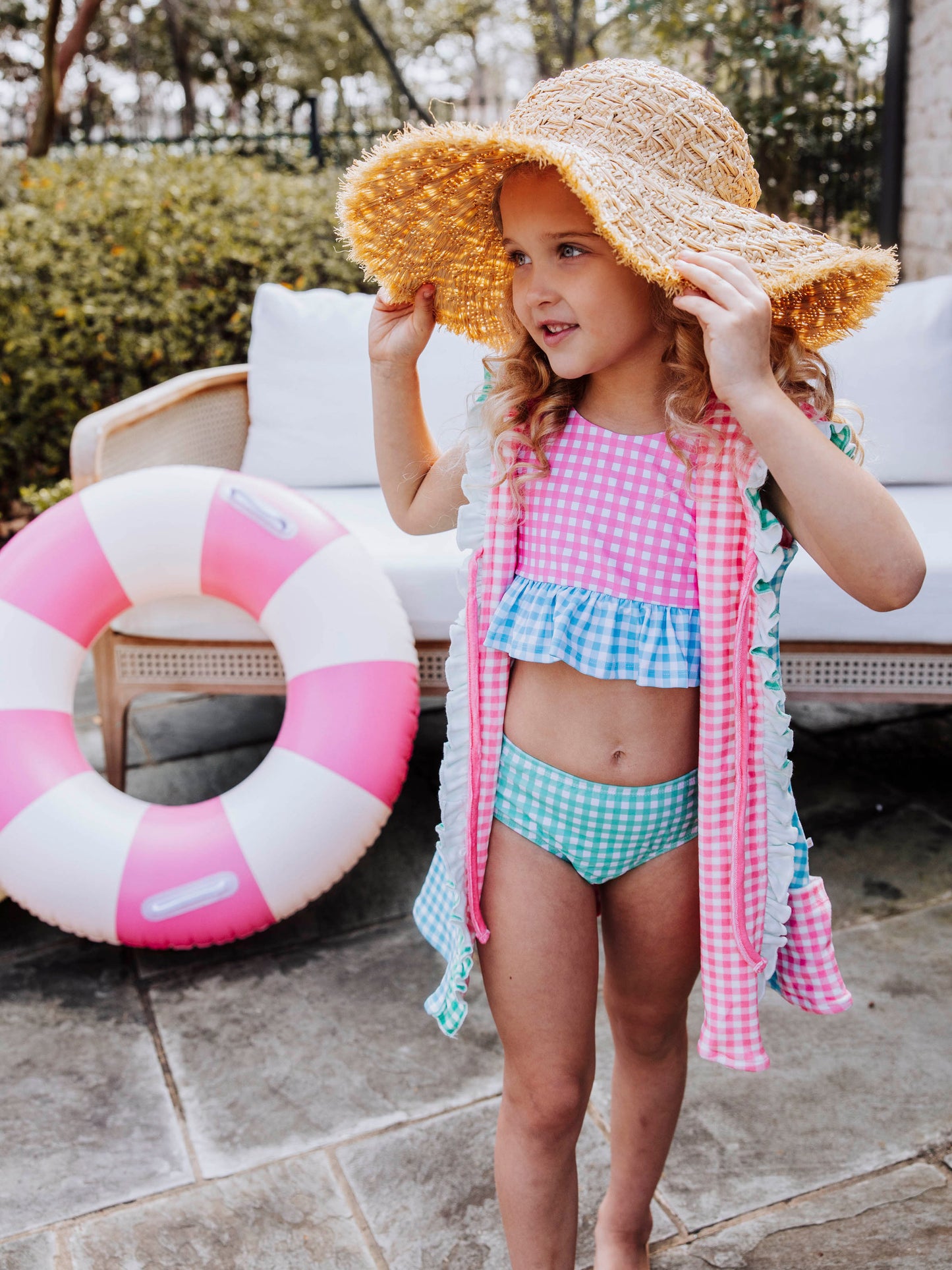 Terry Cover Up - Spring Gingham Mix