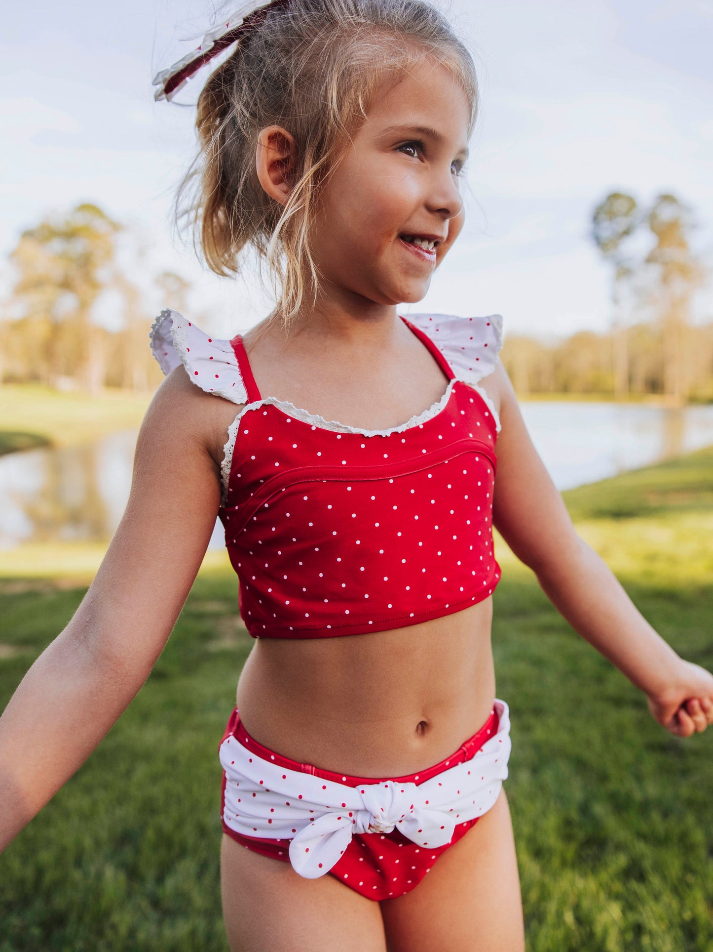 Retro Tankini - Red Dotty