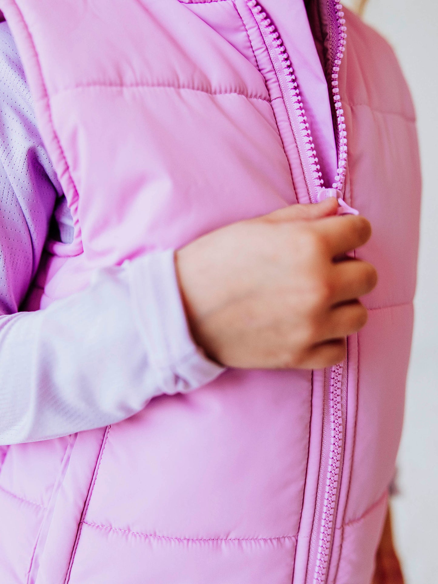 Puffer Vest - Purple Pink
