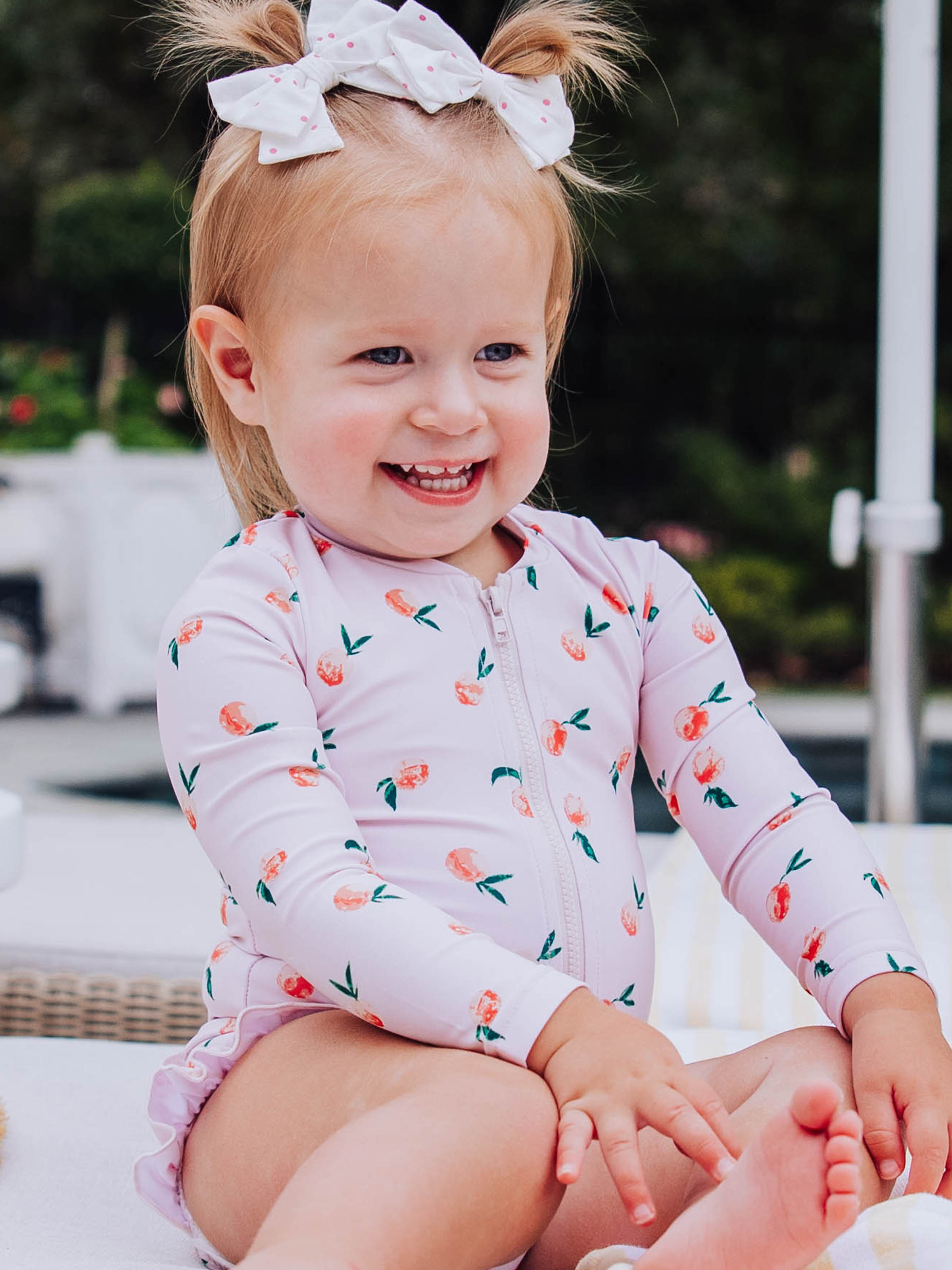 Solid rash guard peaches sweethoney clothing