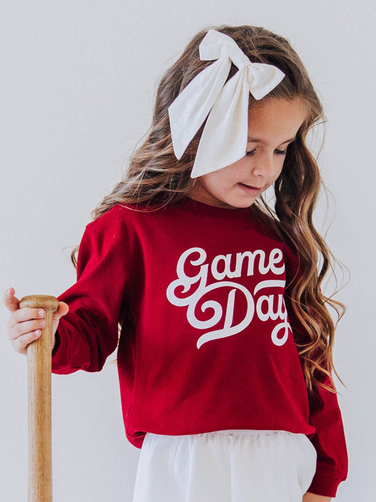 Warm Knit Sweatshirt - Game Day Crimson