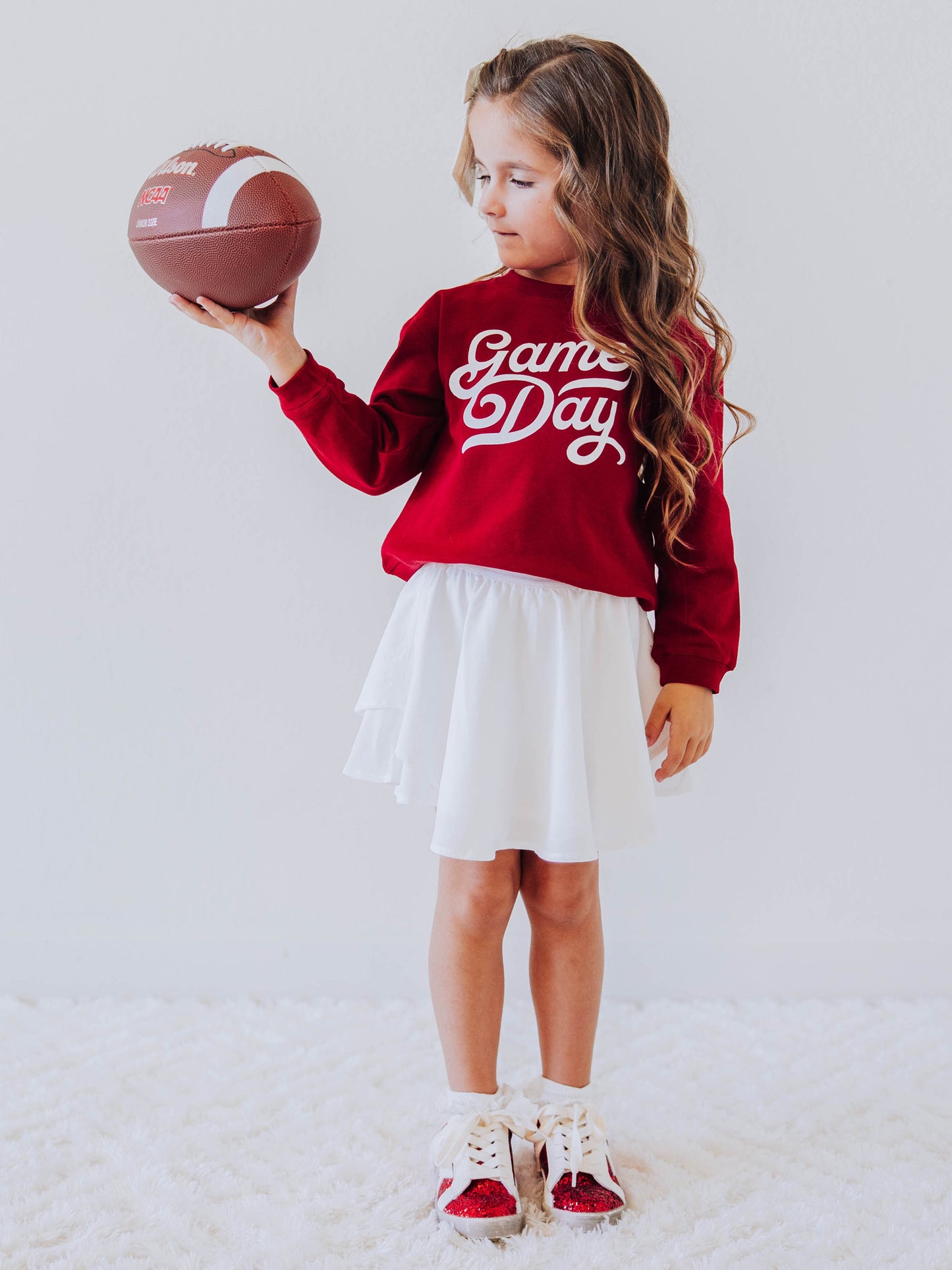 Warm Knit Sweatshirt - Game Day Crimson