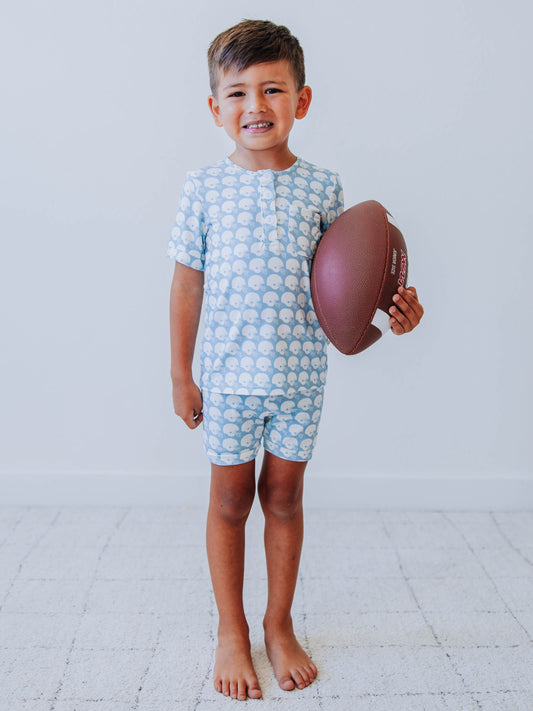 Cloud Short Set Pajamas - Come Back Carolina Blue