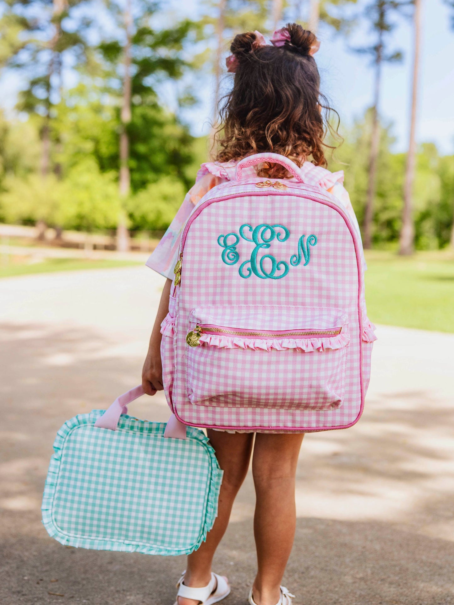 Ridley Backpack - Rosey Pink Gingham