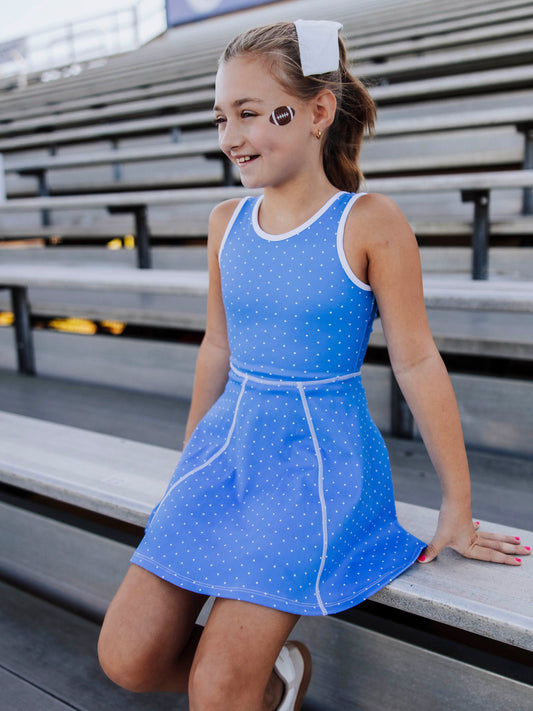 Tennis Dress - Deep Sea Dotty