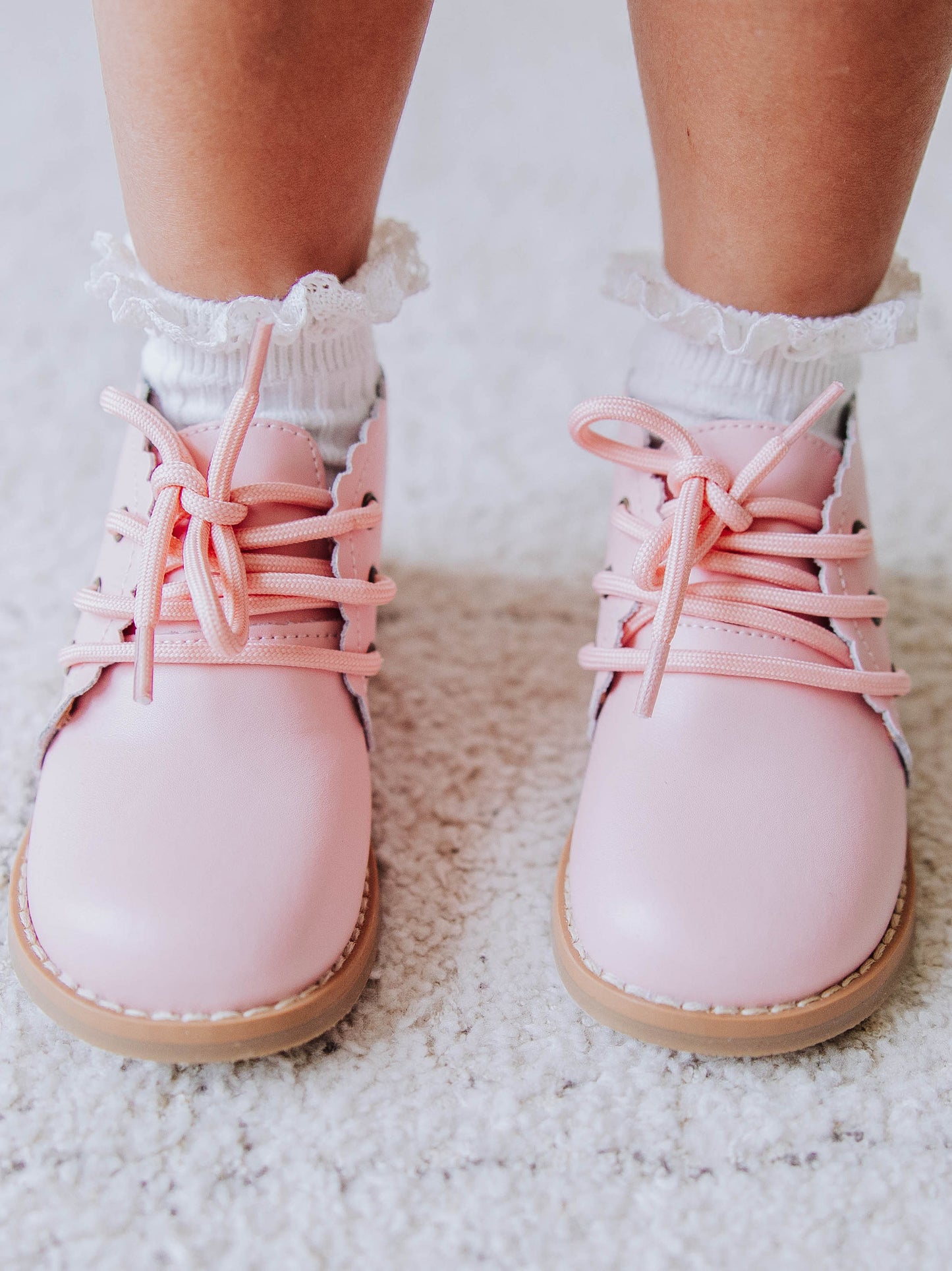 Scallop Ankle Boot - Pink