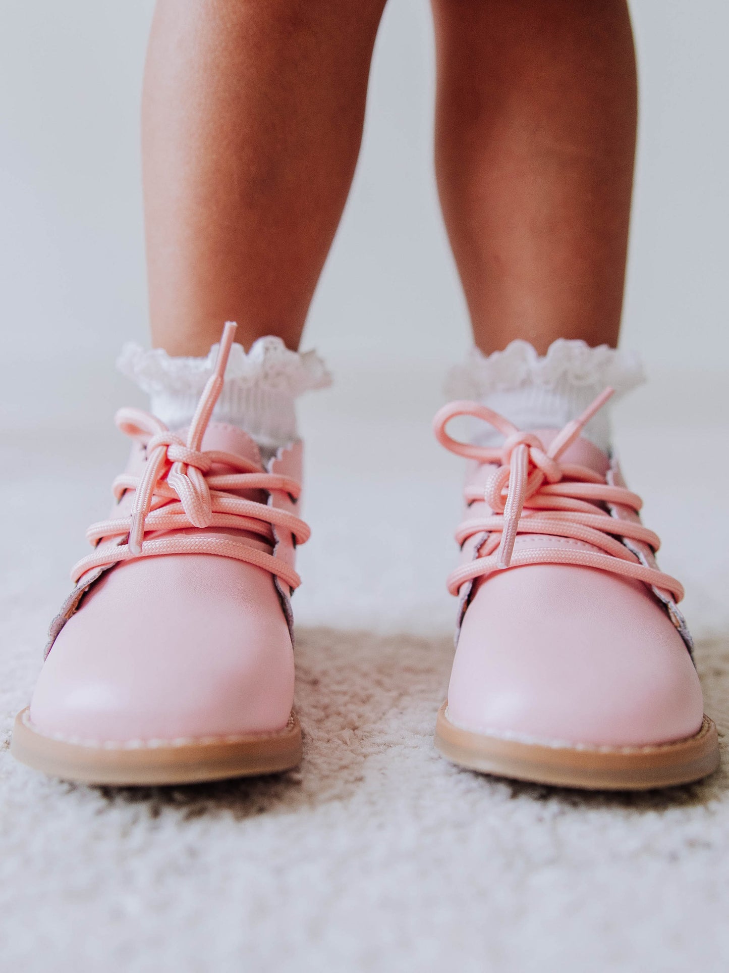 Scallop Ankle Boot - Pink