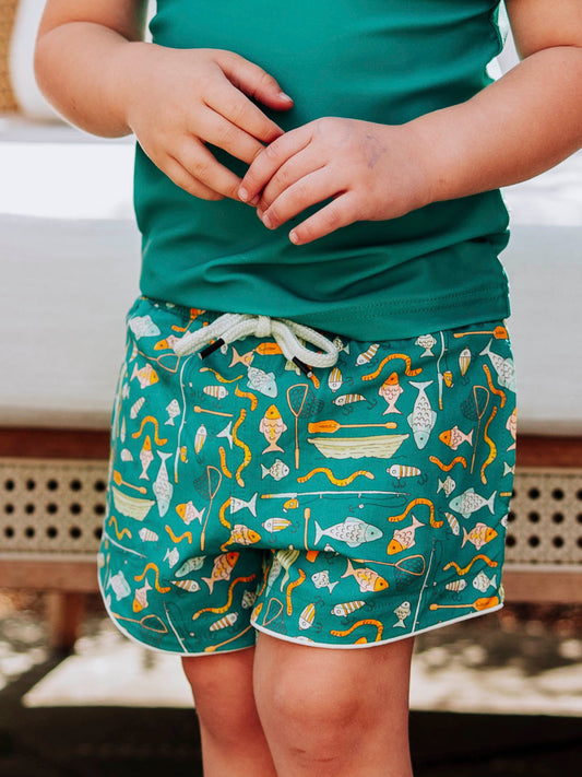 Boy's Swim Trunks - Gone Fishin'