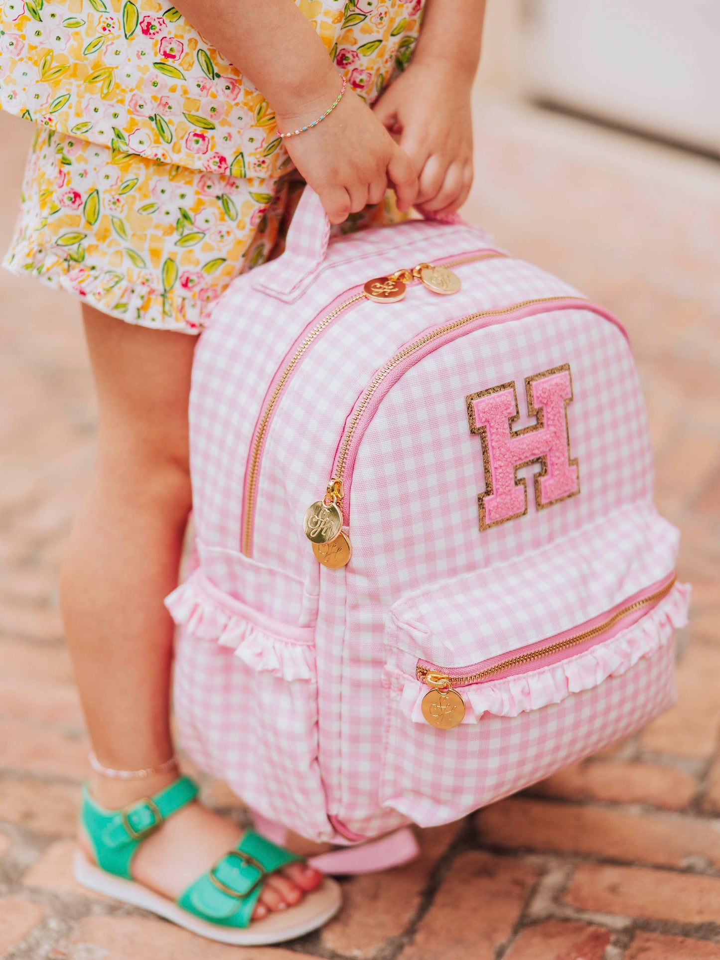Ridley Backpack - Rosey Pink Gingham