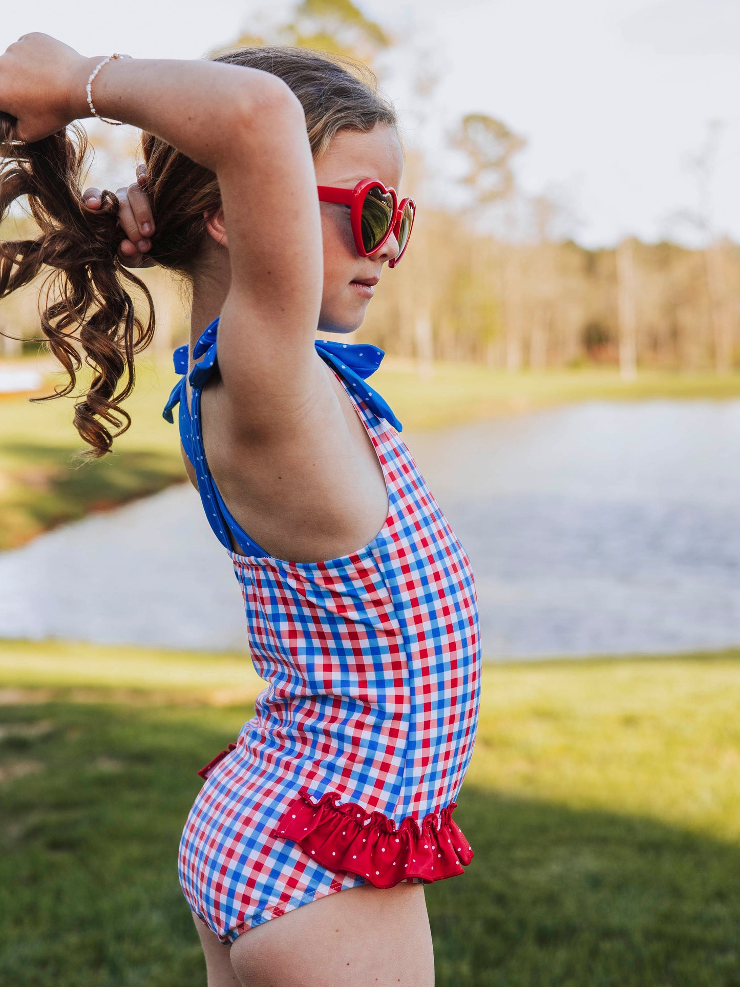 Melanie One Piece - USA Gingham
