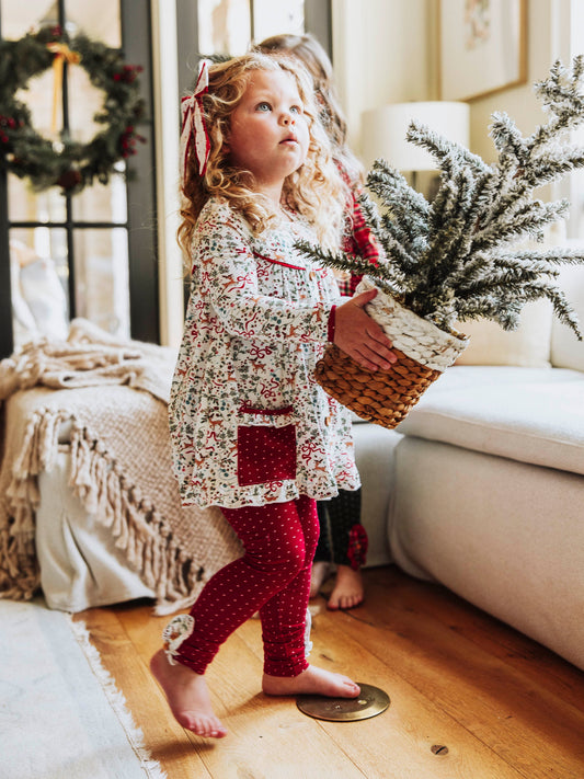 Girly Button Set - Holly Jolly Reindeer