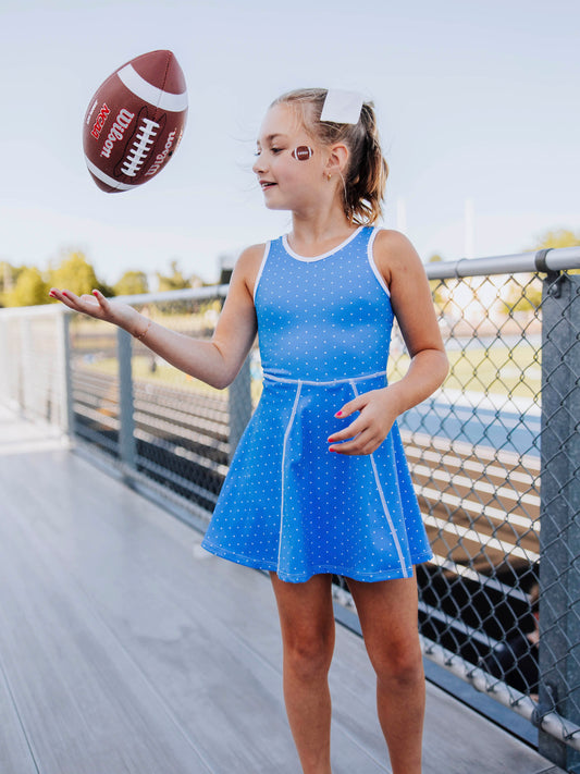 Tennis Dress - Deep Sea Dotty