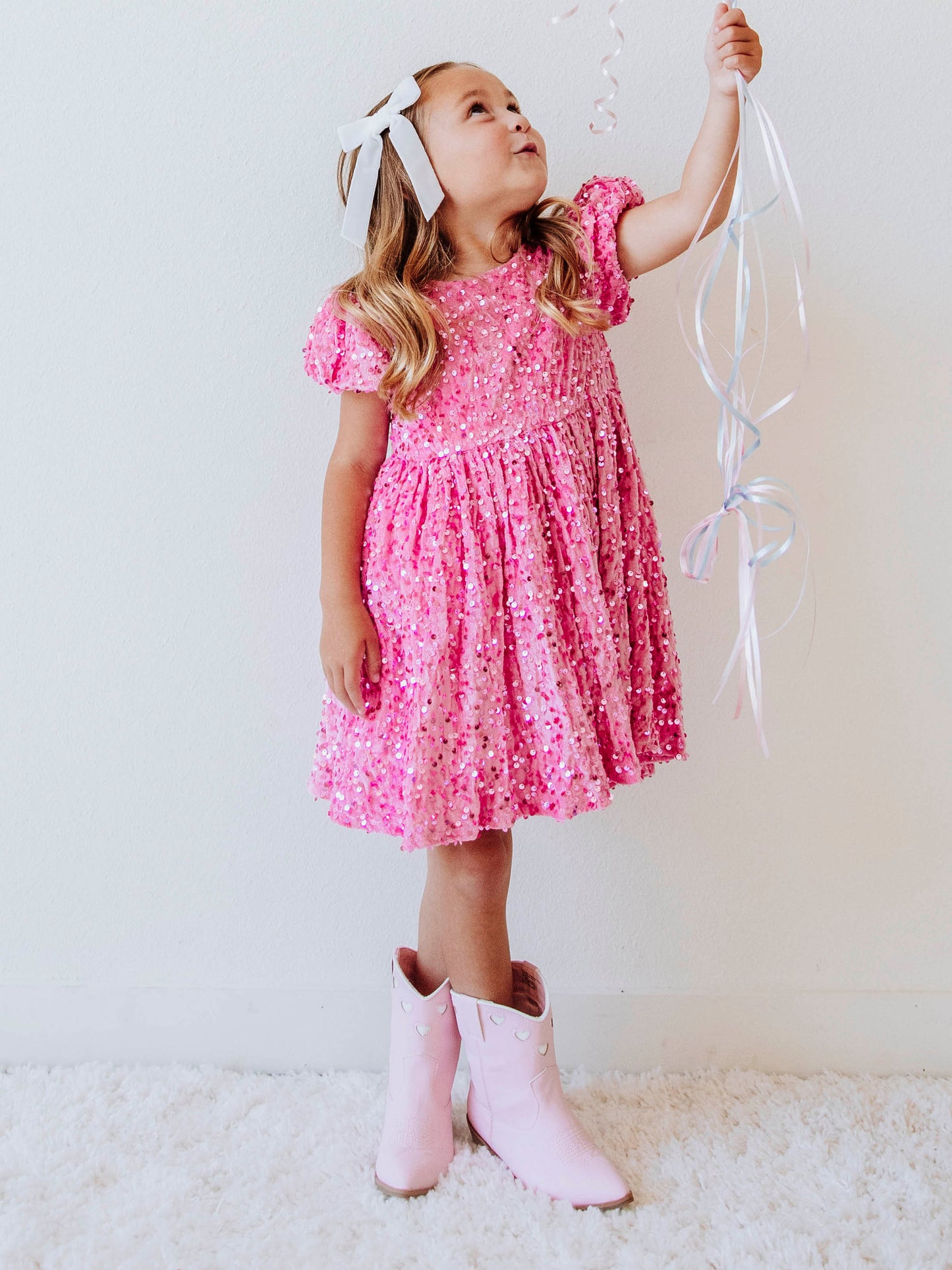 Sequin Dress - Hot Pink