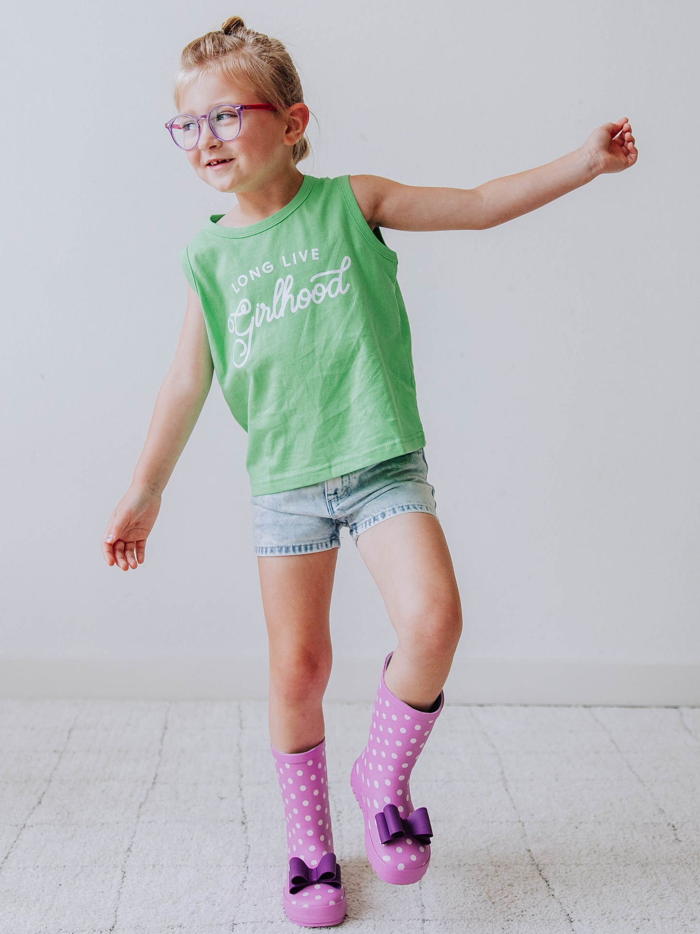 Cheery Rain Boots - Fuchsia Dotty