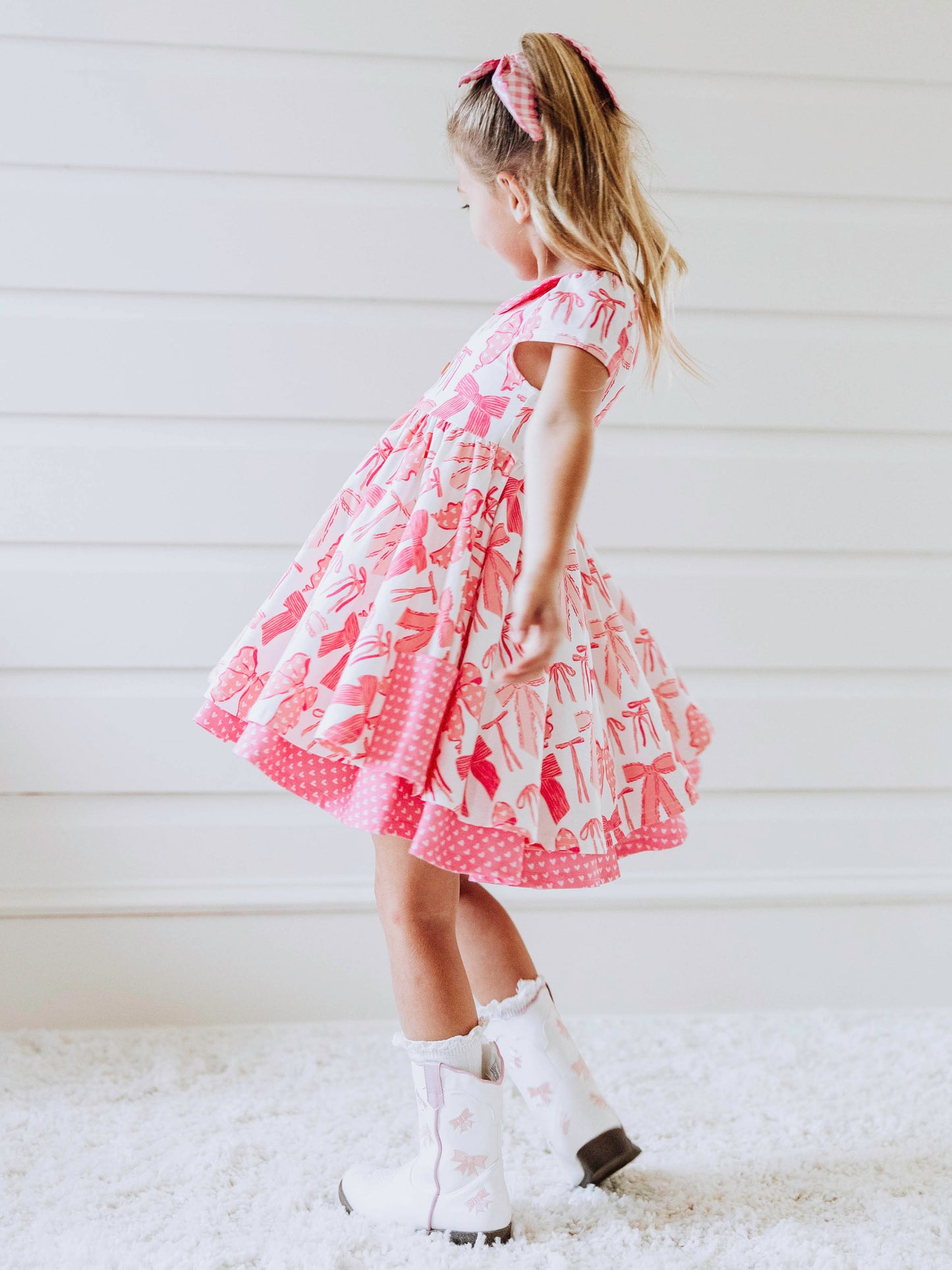 Prim Dress - Pretty Pink Bows