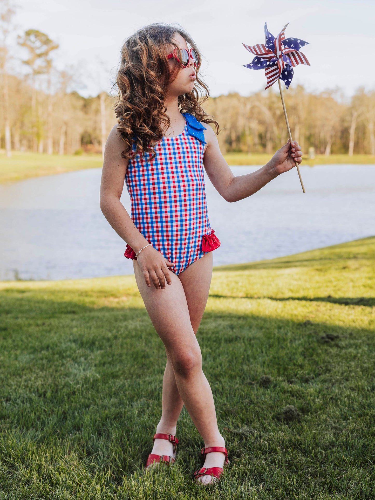 Melanie One Piece - USA Gingham
