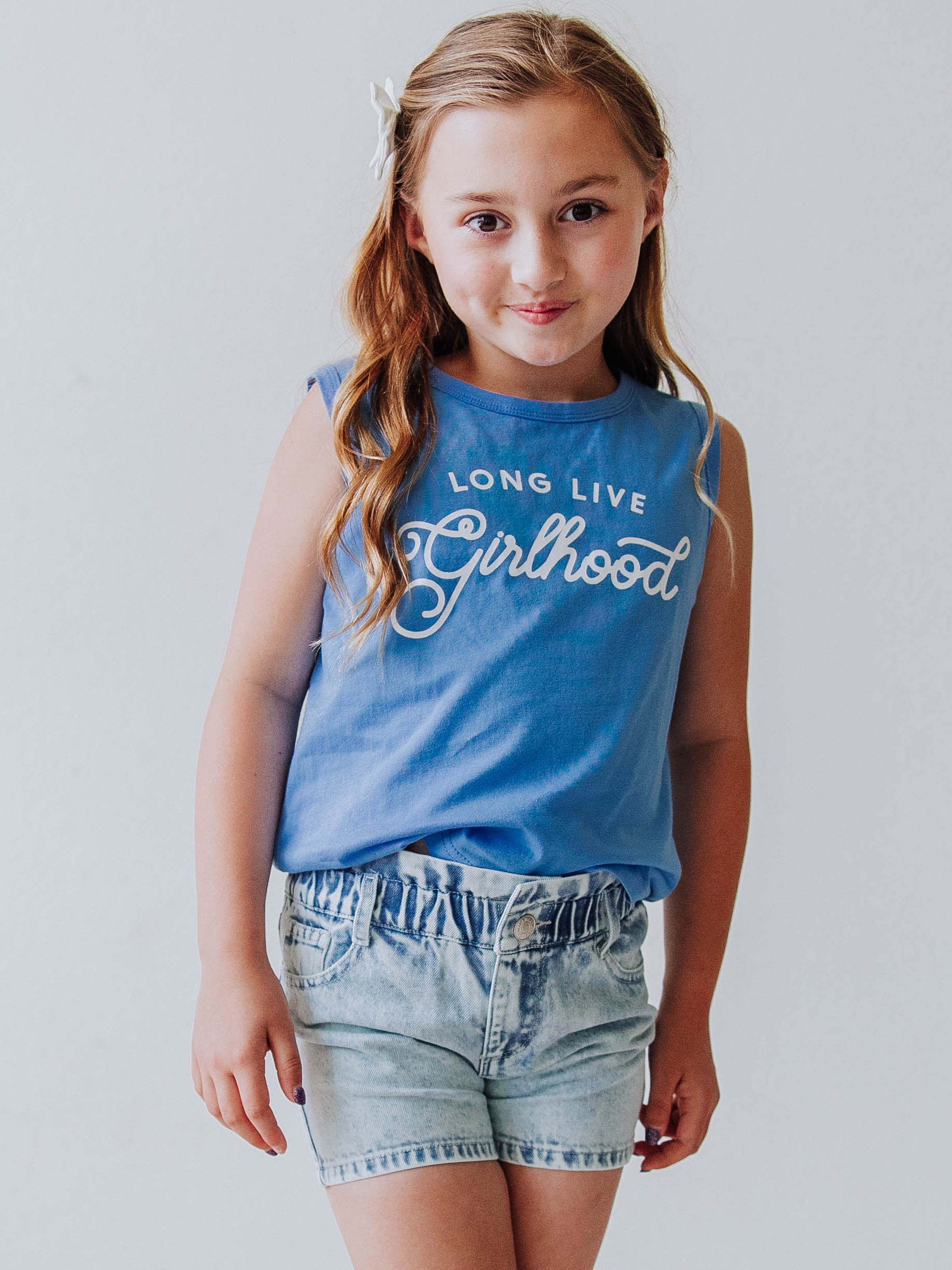 Graphic Tank - Girlhood Light Blue - SweetHoney Clothing