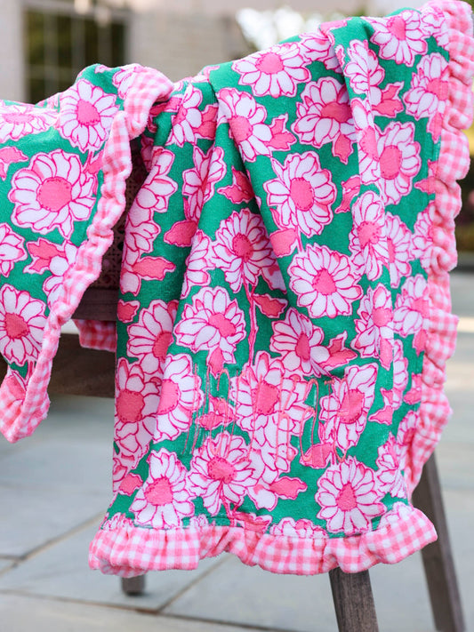 Ruffled Towel - Floral Summer