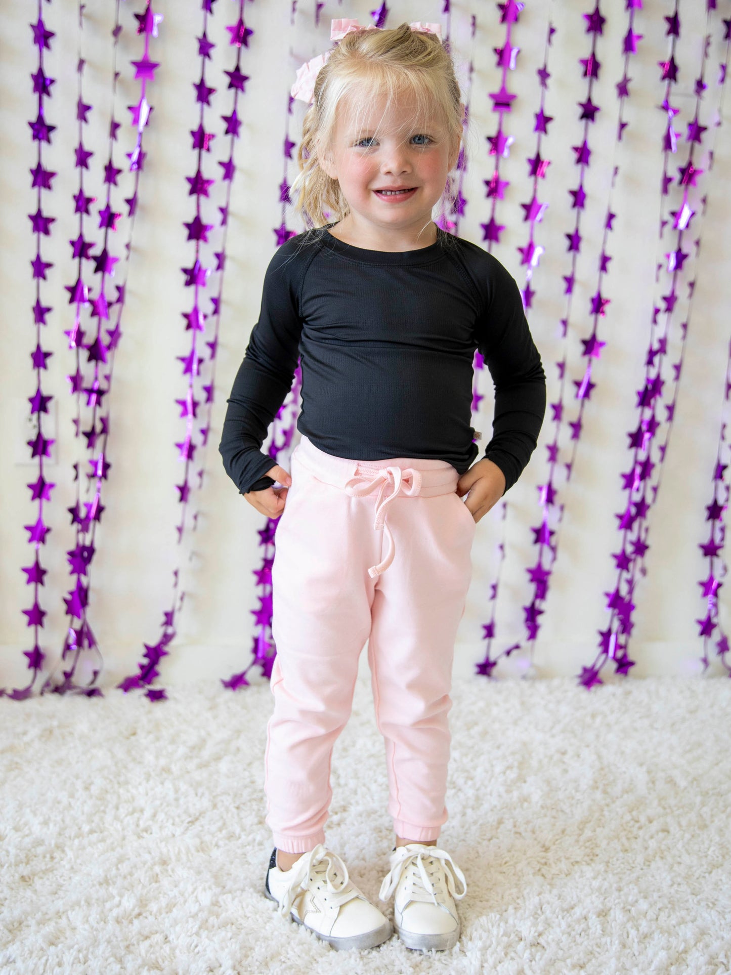 Warm Knit Joggers - Pink