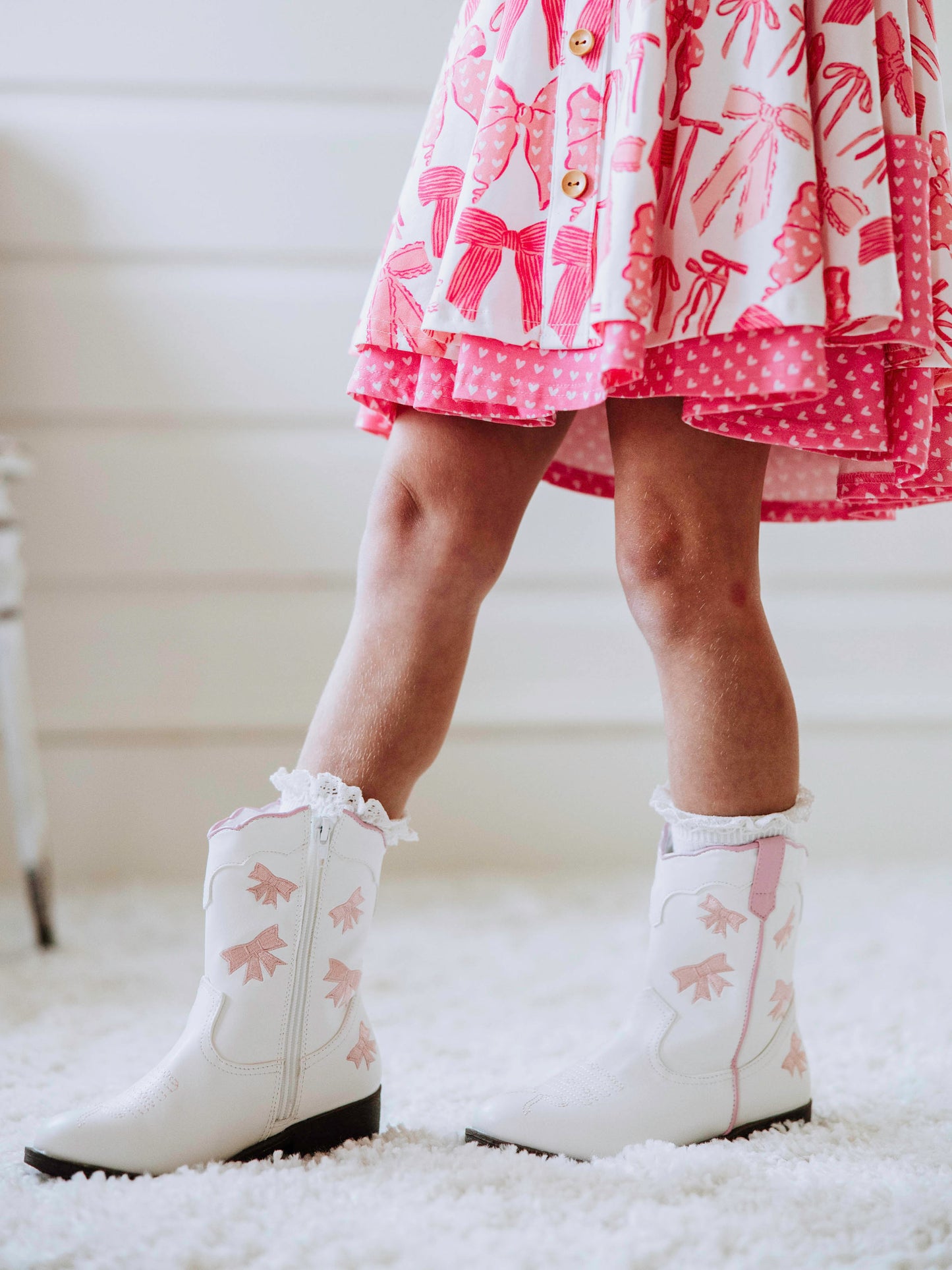 Cowgirl Boots - Pink Bows