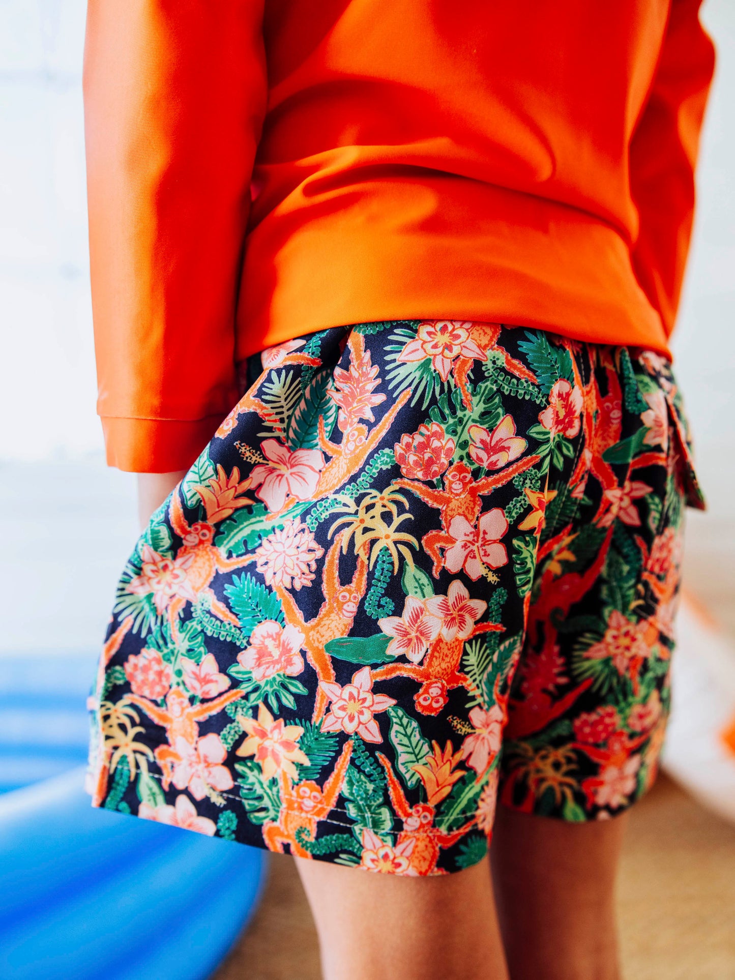 Boy's Swim Trunks - Tropical Monkeys